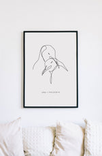 Penguin art print white - PANGU x ANNA ZENDER ART (A3 / A4)