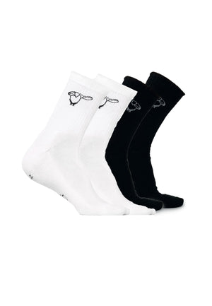 Salute Pinguin Socken Bio-Baumwolle Set Black-White - Socken - Pangu