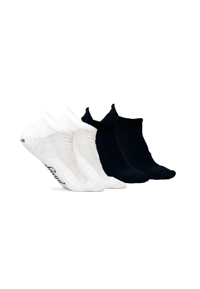 
                
                    Laden Sie das Bild in den Galerie-Viewer, Classic pangu Sneakersocken Bio-Baumwolle Set Black-White - Socken - Pangu
                
            
